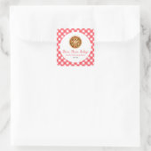 Slice, Slice, Baby! Pizza Baby Shower Quadratischer Aufkleber (Tasche)