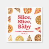 Slice, Slice, Baby! Pizza Baby Shower Serviette (Vorderseite)