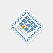 Slice Slice Baby Pizza Baby Shower Serviette (Ecke)