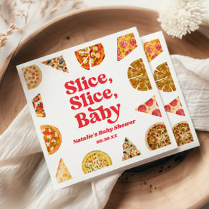 Slice, Slice, Baby! Pizza Baby Shower Serviette