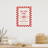 Slice Slice Baby Pizza Baby Shower Welcome Poster (Küche)