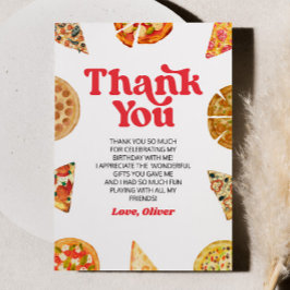Slice Slice Baby! Pizza Birthday Party Dankeskarte