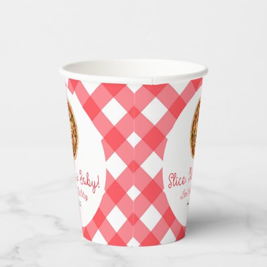 Slice, Slice, Baby! Pizza Birthday Party Pappbecher (Rechts)