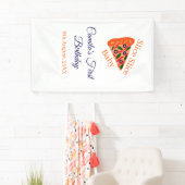 Slice Slice Baby Pizza braun 1. Geburtstag Banner (Insitu)