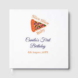 Slice Slice Baby Pizza braun 1. Geburtstag Gästebuch