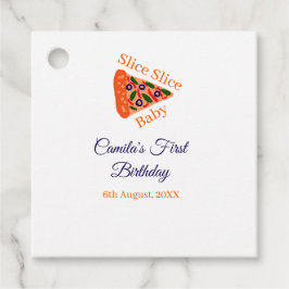 Slice Slice Baby Pizza braun 1. Geburtstag Geschenkanhänger