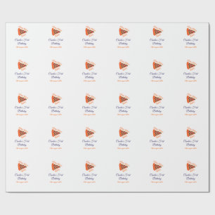 Slice Slice Baby Pizza braun 1. Geburtstag Geschenkpapier