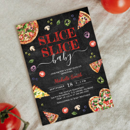 Slice Slice Baby | Pizza Chalkboard Babydusche Einladung