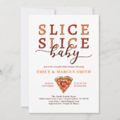 Slice Slice Baby Pizza Co-ed Baby Dusche Einladung (Vorderseite)