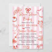 Slice Slice Baby Pizza Einladung zum Babyshower (Vorderseite)