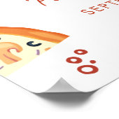 Slice Slice Baby Pizza First Birthday Welcome Sign Poster (Ecke)