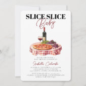 Slice Slice Baby Pizza Foto Babydusche Einladung (Vorderseite)