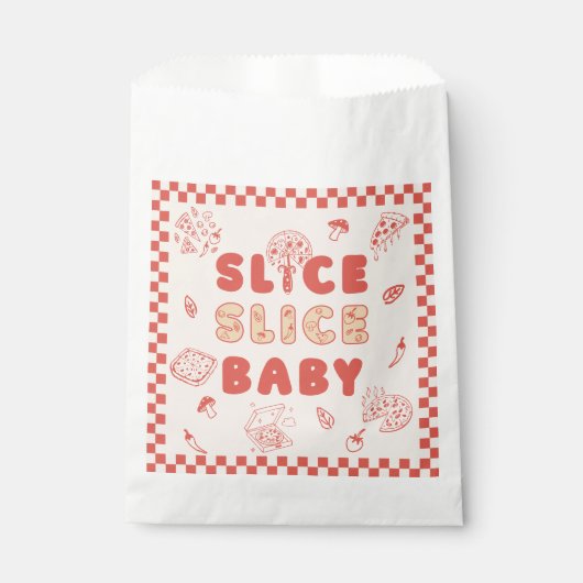Slice Slice Baby Pizza Hand Drawn Baby Shower Geschenktütchen (Vorderseite)