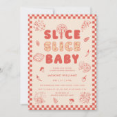 Slice Slice Baby Pizza Handgezogene Babydusche Einladung (Vorderseite)