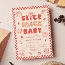 Slice Slice Baby Pizza Handgezogene Babydusche