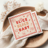 Slice Slice Baby Pizza Handgezogene Babydusche Serviette