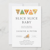 Slice Slice Baby Pizza Kinderdusche Einladung (Vorderseite)
