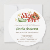 Slice Slice Baby Pizza Kinderdusche Einladung (Vorderseite)