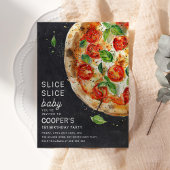 Slice Slice Baby Pizza Moderne erste Geburtstag Einladung