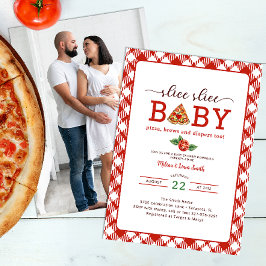 Slice Slice Baby Pizza Paare Foto Babydusche I Einladung