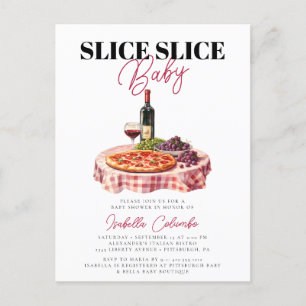 Slice Slice Baby Pizza Party Babydusche Postkarte