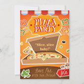 Slice, Slice Baby! Pizza-Party-Einladung (Vorderseite)