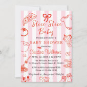 Slice Slice Baby Pizza Shower Invitation Einladung (Vorderseite)