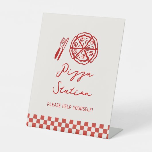 Slice Slice Baby Pizza Station Schild (Vorderseite)