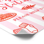 Slice Slice Baby Pizza-Stationsschild Poster (Ecke)