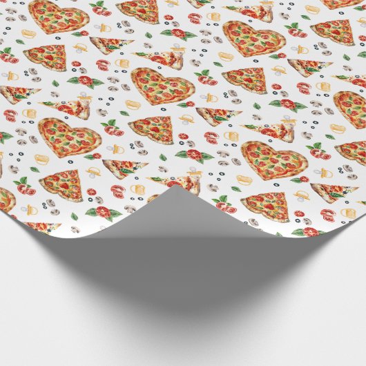 Slice Slice Baby Pizza und Schnuller Baby Shower W Geschenkpapier (Ecke)