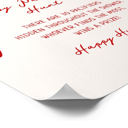 Slice Slice Baby Schnuller Hunt Game Printing Poster (Ecke)