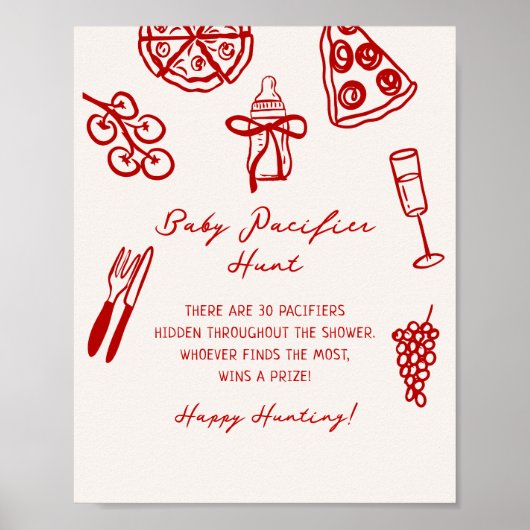 Slice Slice Baby Schnuller Hunt Game Printing Poster (Vorne)