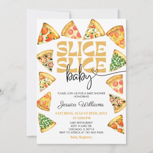 Slice Slice Baby Shower Einladung (Vorderseite)