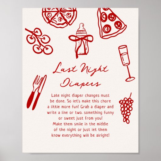 Slice Slice Baby Spate Night Diapers Game Printing Poster (Vorne)