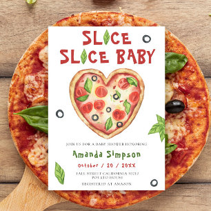 Slice, Slice Baby - Wasserfarben-Baby-Party Einladung
