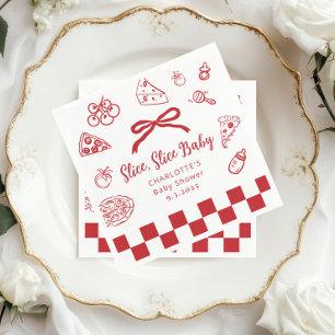Slice Slice Baby Whimsicaler Bogen Pizza Baby Show Serviette