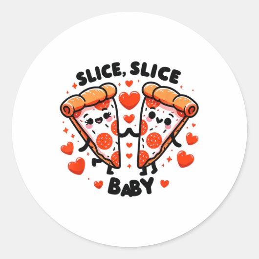Slice Slice By Valentine Runder Aufkleber (Vorderseite)