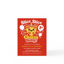 Slice Slice Cheesy Baby Pizza 1. Geburtstag