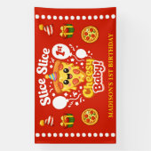 Slice Slice Cheesy Baby Pizza 1st Birthday Large Banner (Vertikal)