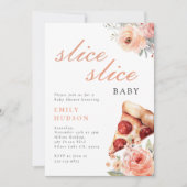 Slice Slice Pizza Baby Dusche Einladung (Vorderseite)