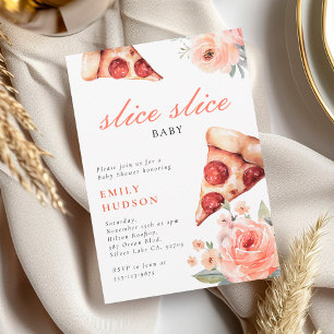 Slice Slice Pizza Baby Dusche Einladung
