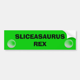 Sliceasaurus Rex Golfmobil Autoaufkleber
