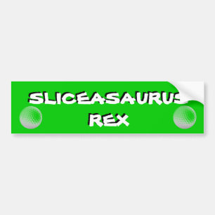 Sliceasaurus Rex Lustiger Golfwagen Autoaufkleber