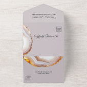 Sliced Agate Abstract Wedding  All In One Einladung (Außenbereich)