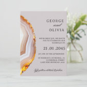 Sliced Agate Abstract Wedding Einladung (Stehend Vorderseite)