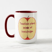 Sliced Apple Teachers Pflanze Samen von Knowledge Tasse (Links)