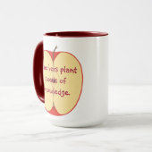 Sliced Apple Teachers Pflanze Samen von Knowledge Tasse (Vorderseite Links)