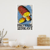 Sliced Bread - Matchbox Print - Czech Wall Art Poster (Küche)