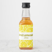 Sliced Lemons Design Bottle Label Alkoholflaschenetikett (Vorderseite)