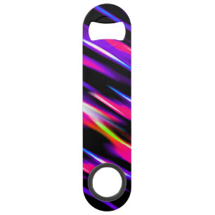 Sliced Neon Striped Animal Print Multicolored Hot Speed Flaschenöffner